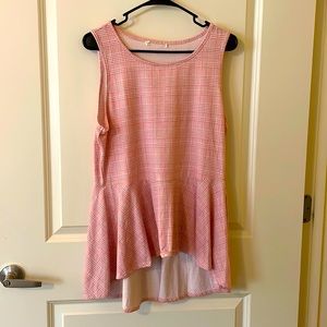 Pink plaid tank top